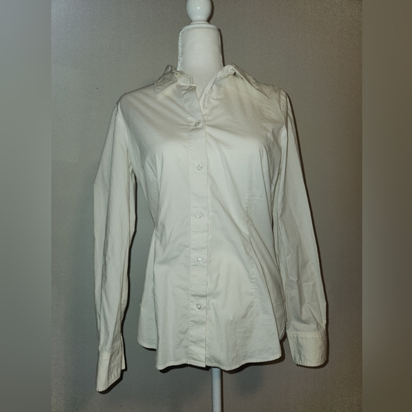 Vintage Y2k Moda International Victoria's Secret White Button Down Shirt Medium - Picture 1 of 4